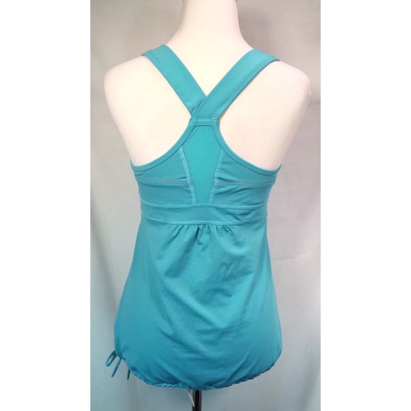 Athleta Horizon Tank Tide BlueRacerback Tie Waist - Picture 3 of 8